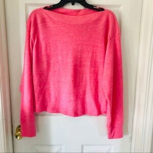 NWOT H&M hot pink soft Barbie comfy cozy stretch sweater size small